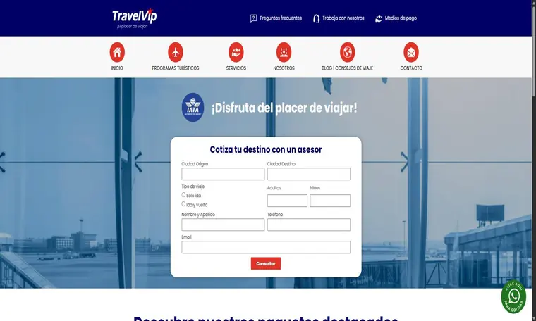 Sitio de Travel VIP